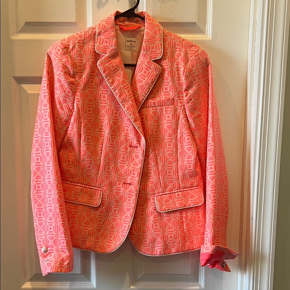 Gap Vibrant Pink Patterned Blazer